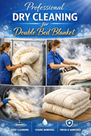 Professional Dry Cleaning for Double Bed Blanket